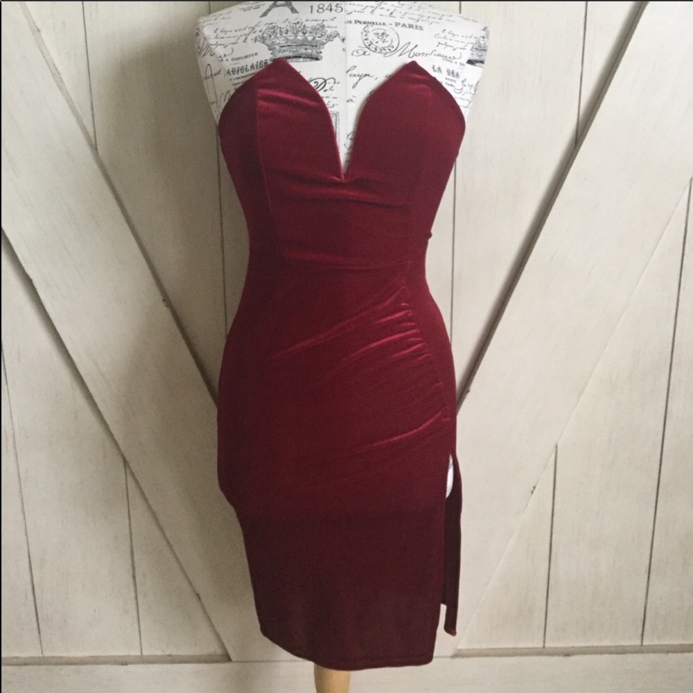 Red Velvet Cocktail Dress